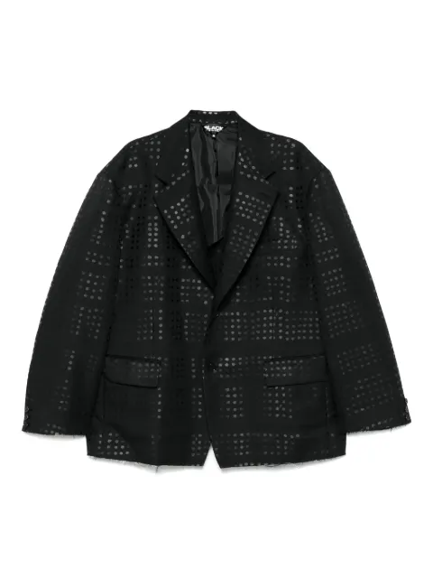 Black Comme Des Garçons polka dot-print blazer Black 1OJ008052