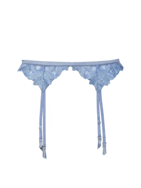 Fleur Du Mal Lily garter belt Blue GR0011