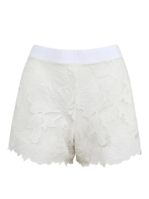Fleur Du Mal floral-motif shorts White SH0128