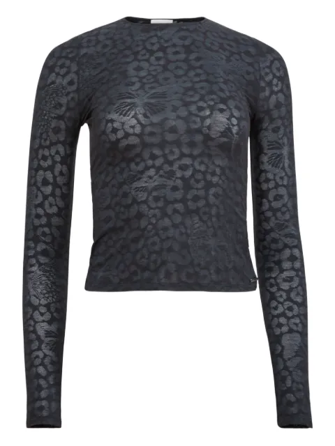 Fleur Du Mal floral-print T-shirt Black TP0681