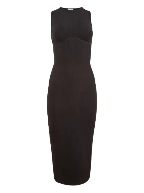 Fleur Du Mal ribbed-knit dress Brown DR0641