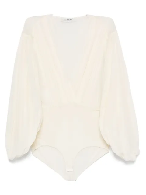 Philosophy Di Lorenzo Serafini pleated bodysuit Neutrals A11042118