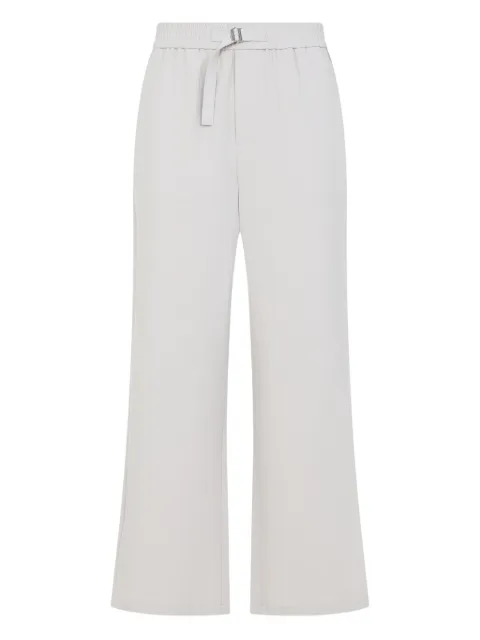 AMI Paris logo-plaque trousers White HTR214CO0106