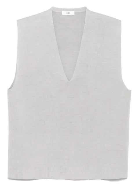 Rier silk knitted vest Grey KNW51PNT