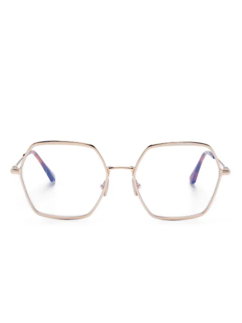 TOM FORD Eyewear geometric-frame glasses Gold FT6050B