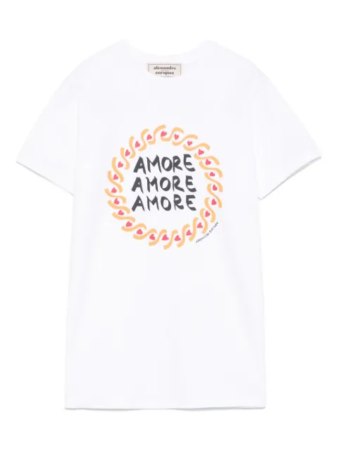 alessandro enriquez printed T-shirt White AES102CO