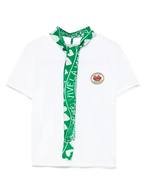 alessandro enriquez scarf-detail T-shirt White AES106COVIS