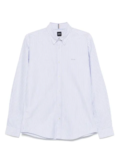 BOSS striped cotton shirt Blue 50520275