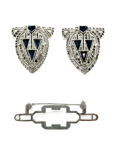 Jennifer Gibson Jewellery 1940s Coro dress clip Silver JGJCORODBLCLIP