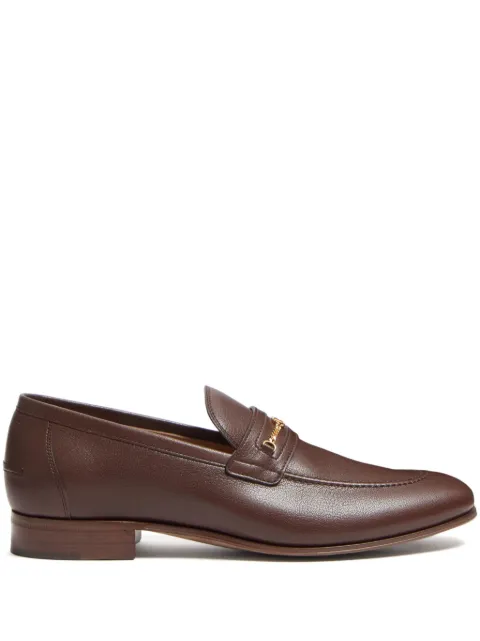 Valentino Garavani VLogo signature kidskin moccasins Brown YS0K73ZWD