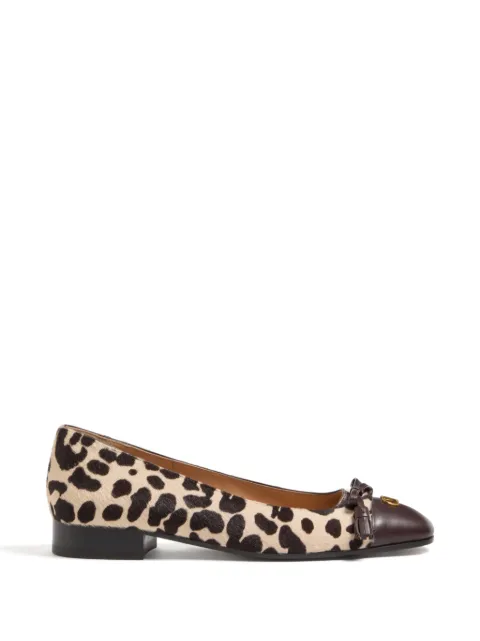 Valentino Garavani Valet Du Roi ballerina in pony-effect calfskin 25mm Neutrals WS0MR8ESS