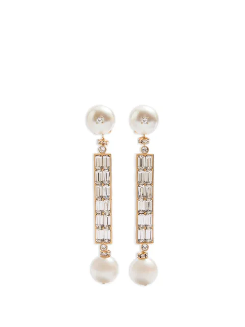 Valentino Garavani San Fin metal earrings with Swarovski® crystals and pearls Gold WJ0AP0HJY