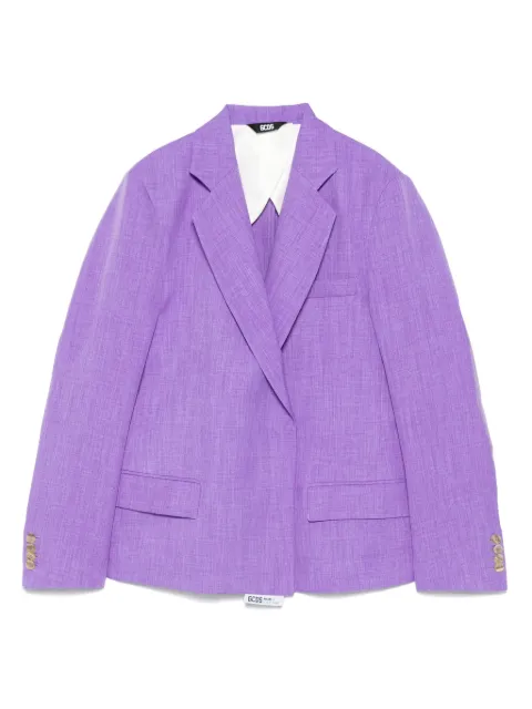 GCDS mélange-effect blazer Purple B1CW0802TM8