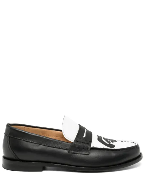 KidSuper patchwork Penny loafers Black SS25SHO06