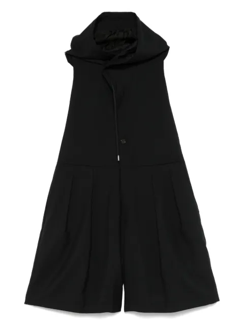 Noir Kei Ninomiya hooded playsuit Black 3OU002