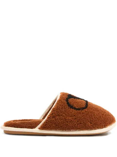 Valentino Garavani Ta Chambre wool slides Brown YS0J88AWJ