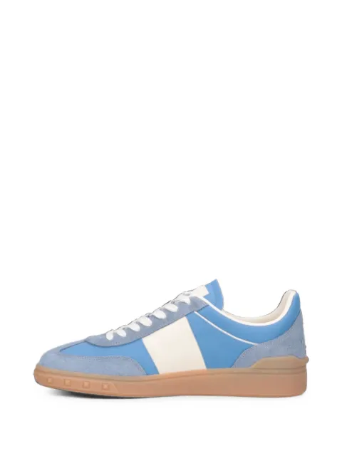 Valentino Garavani Upvillage low top sneakers in crust leather and nylon Blue YS0H77MBM
