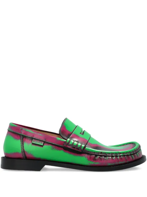 LOEWE Campo brushed loafers Green LLSC290X23