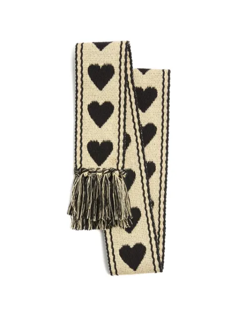 Valentino Garavani Antibes cotton scarf with fringe Neutrals YEN00BJYN