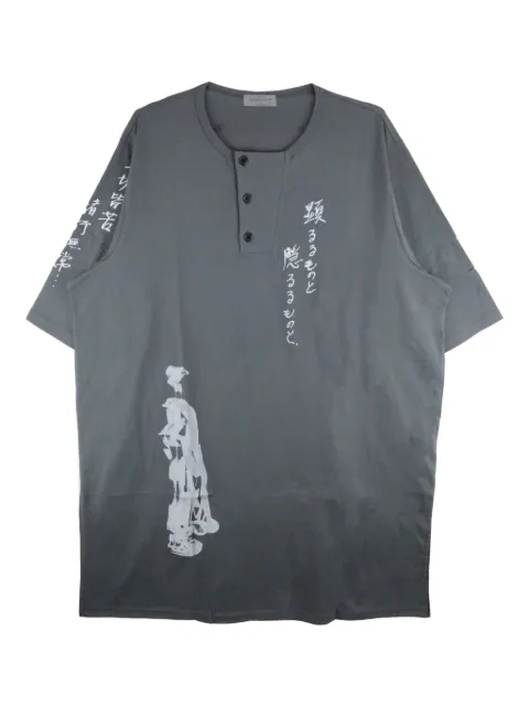 Yohji Yamamoto cotton T-shirt Grey HPT925471S25