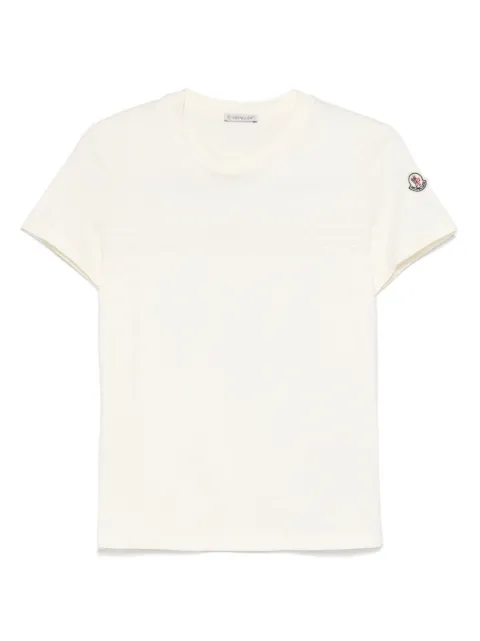 Moncler embroidered-logo cotton T-shirt Neutrals K10938C0004489AUO