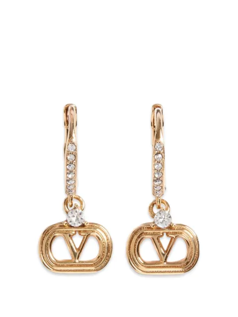 Valentino Garavani Ovalette crystal-embellished earrings Gold WJ0AI3YCW