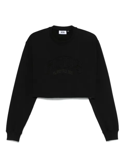 GCDS logo cropped sweatshirt Black B1CW1516JG5