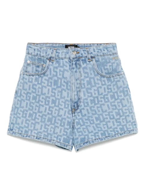 GCDS monogram denim shorts Blue A2OW3100DA2