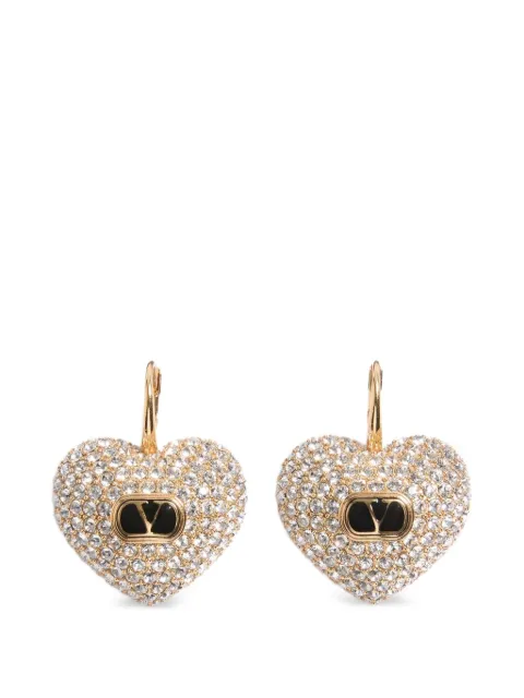 Valentino Garavani Coeur Royal metal, enamel and Swarovski® crystal earrings Gold WJ0AE4VTI