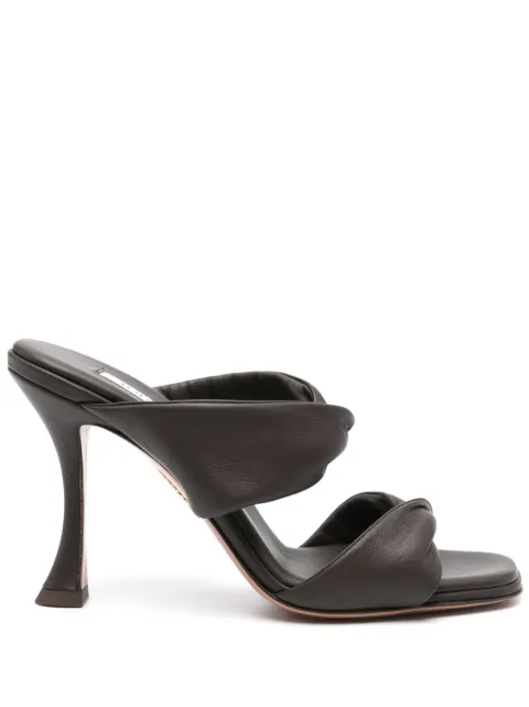 Aquazzura 95mm Twist sandals Brown TWIHIGS0NAP
