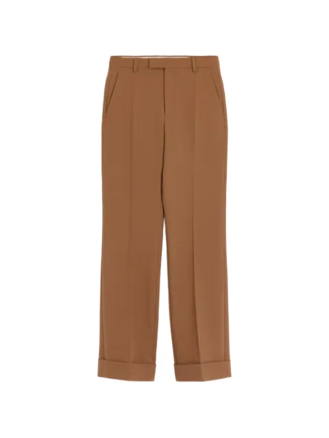 Valentino Garavani cuffed gabardine trousers Brown VRBM95AF4