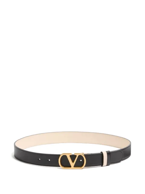 Valentino Garavani VLogo reversible leather belt Black WT0SQ3IYR