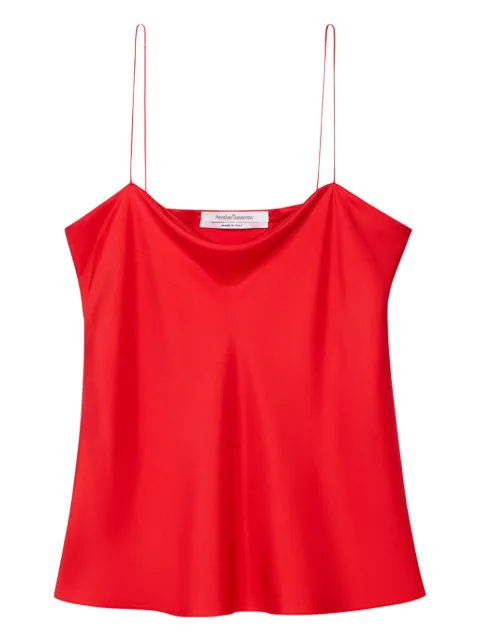 Another Tomorrow slip-on silk top Red A424BL095SE