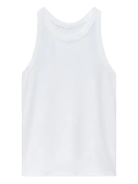 Another Tomorrow racerback tank top White A424CT088TC