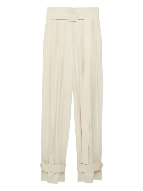 Another Tomorrow pleated trousers Neutrals A424PT051CO