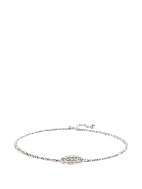 Valentino Garavani VLogo signature chain belt with crystals Silver WT0SS1GIB