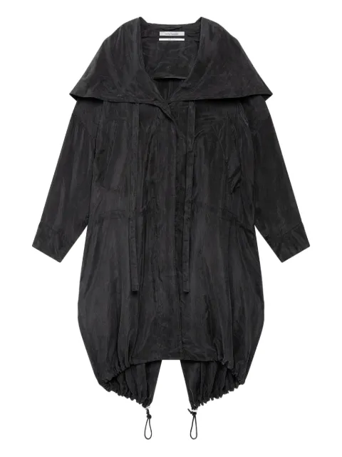 Another Tomorrow zip-up parka Black A424OW024TC