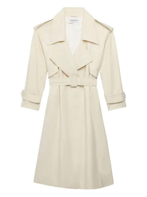 Another Tomorrow belted trench coat Neutrals A424OW016CO