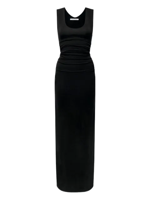 Another Tomorrow ruched tank dress Black A125CT086TC