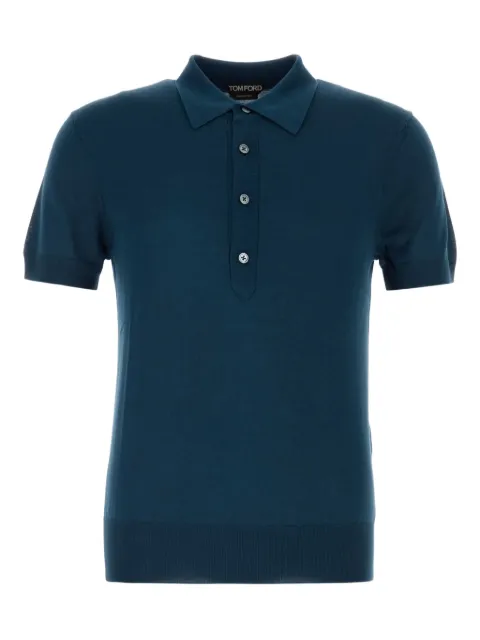 TOM FORD short sleeve polo shirt Blue KPS025YMS111S25