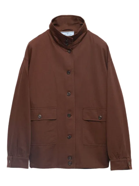 Prada gabardine shirt jacket Brown P8011SOOO17LL