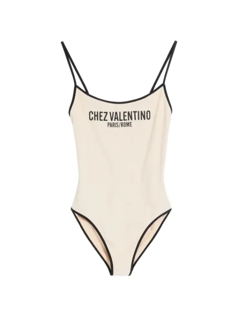Valentino Garavani lycra piqué swimsuit Neutrals BUH00Y9MR