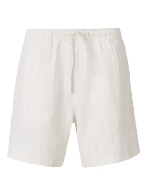 Wales Bonner striped linen shorts White MS25TR23VI02