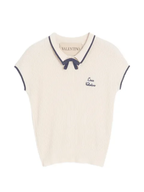 Valentino Garavani cotton top Neutrals BKC66T9JV