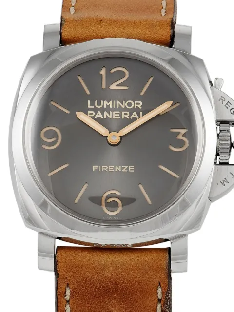 Panerai pre-owned 2015 Luminor 1950 3 Days Firenze 47mm Grey PAM605