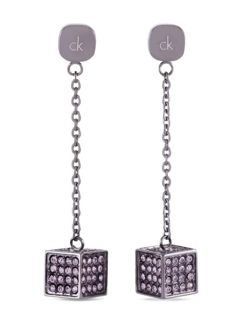 Calvin Klein Vintage crystal-embellished earrings Silver KJ9CVE140200