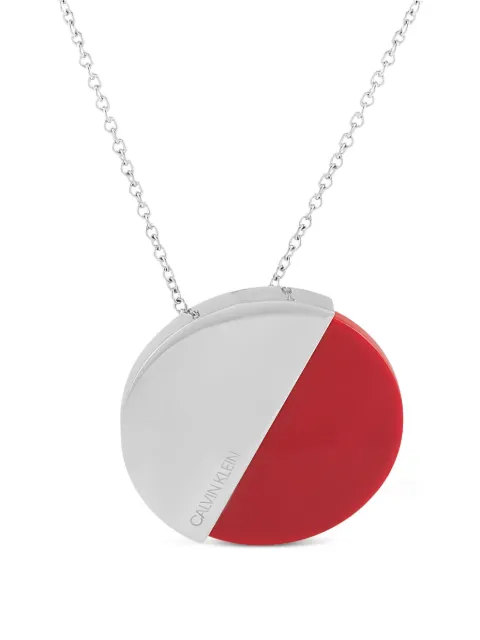 Calvin Klein logo-engraved necklace Silver KJ8RRN040100