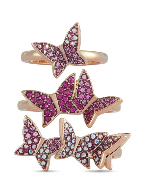 Swarovski pre-owned Lilia stackable rings Pink 5409023