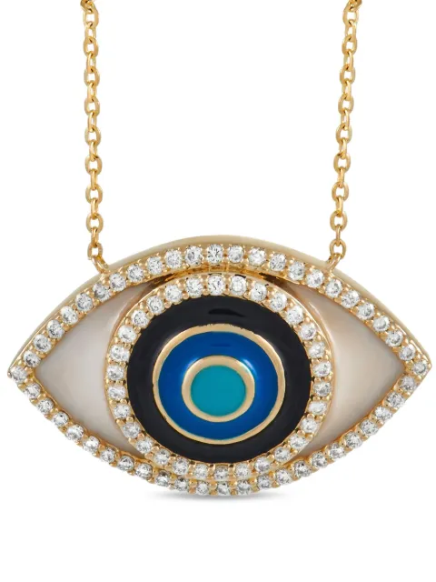 LB Exclusive 14K yellow gold Evil Eye diamond necklace Gold PN14375Y