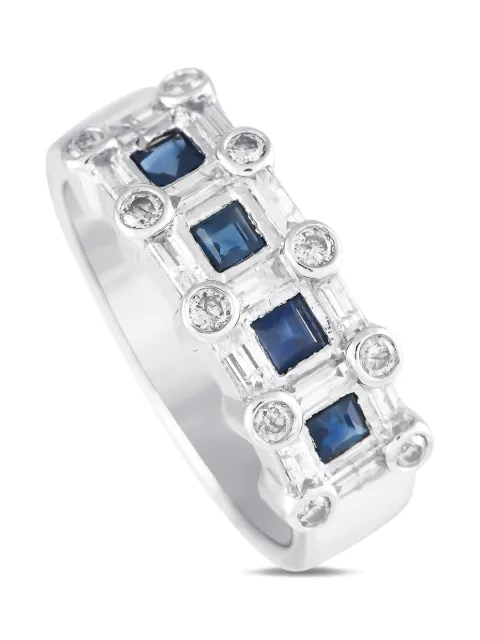 LB Exclusive 14kt white gold sapphire ring Silver MF22120324